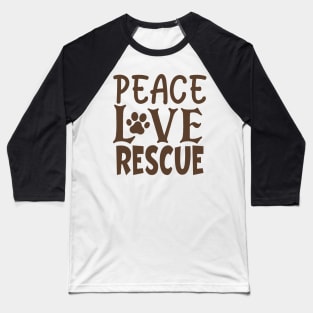 Peace Love Rescue Baseball T-Shirt